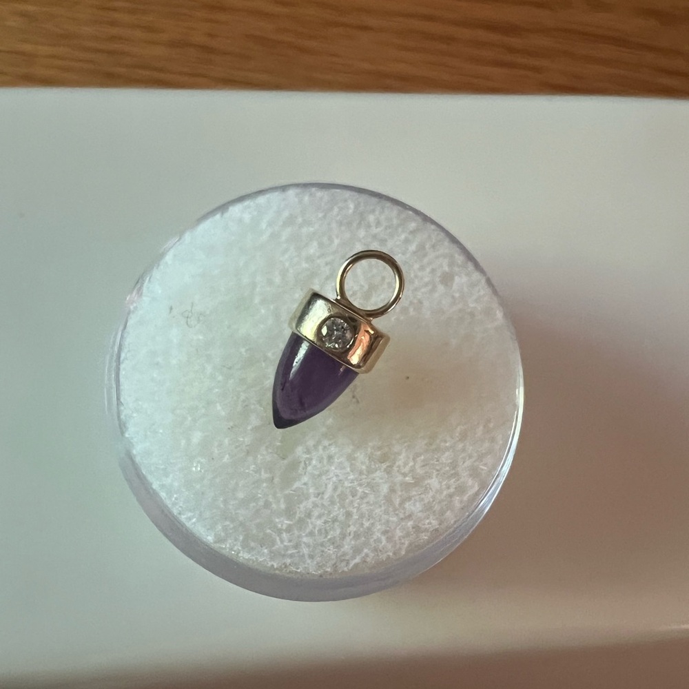 Amethyst bullet charm